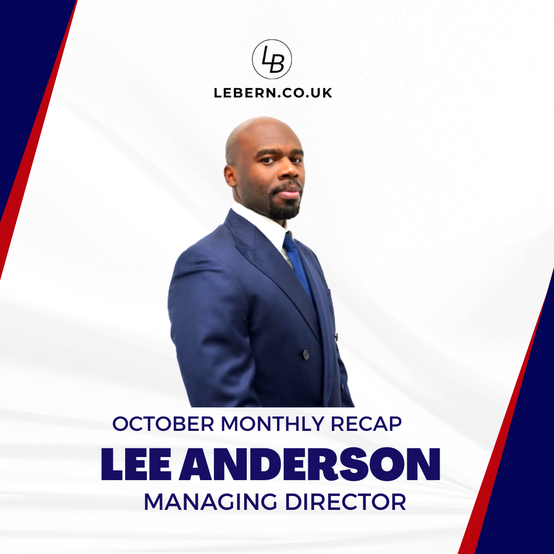 October Month Recap From Director Mr. Lee Anderson