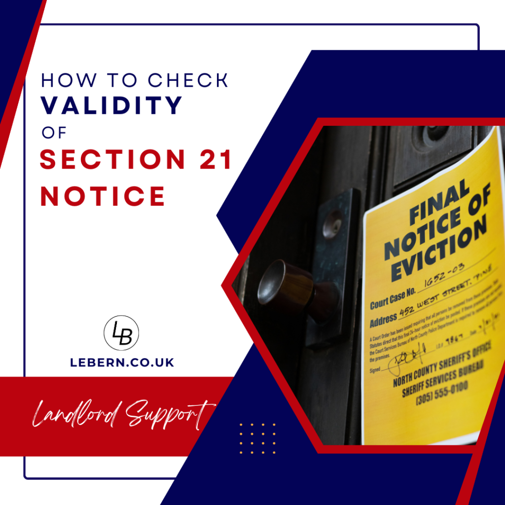 Section 21 Notice for tenant eviction